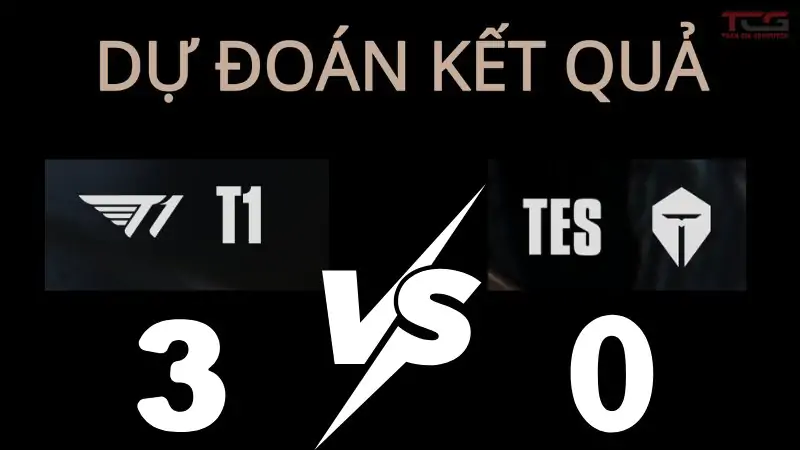 dự đoán tỉ số t1 vs tes